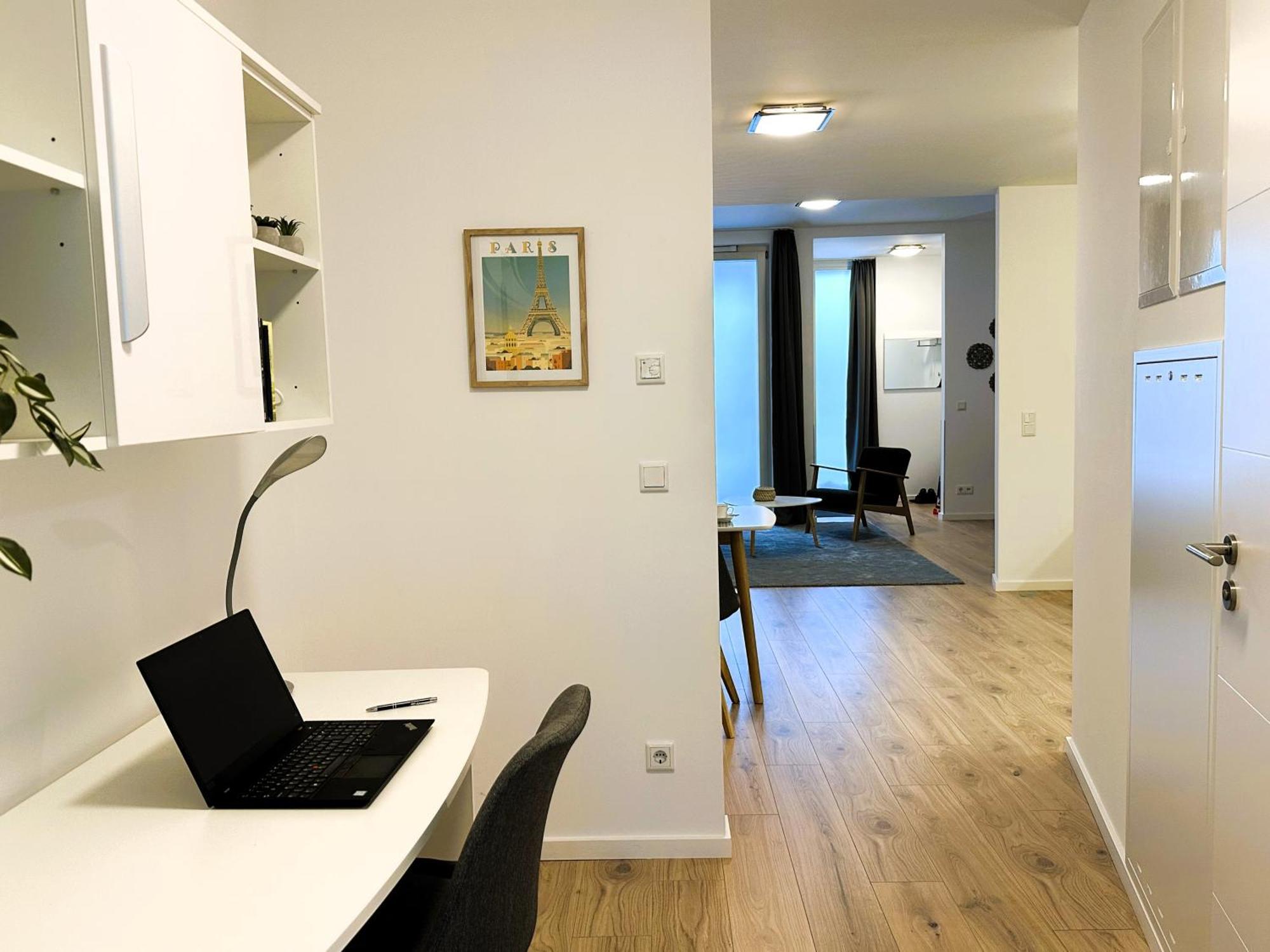 Bohnapartments - Nordkap-Suiten - Gratis Parkplatz - Moderner Neubau - Erdgeschoss - Fussbodenheizung إرفورت الغرفة الصورة
