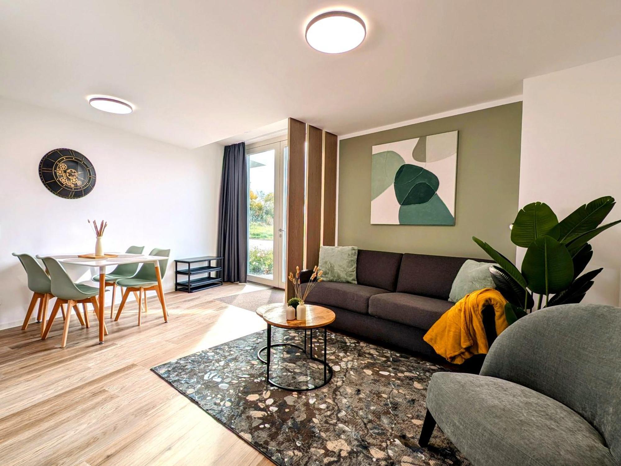Bohnapartments - Nordkap-Suiten - Gratis Parkplatz - Moderner Neubau - Erdgeschoss - Fussbodenheizung إرفورت المظهر الخارجي الصورة