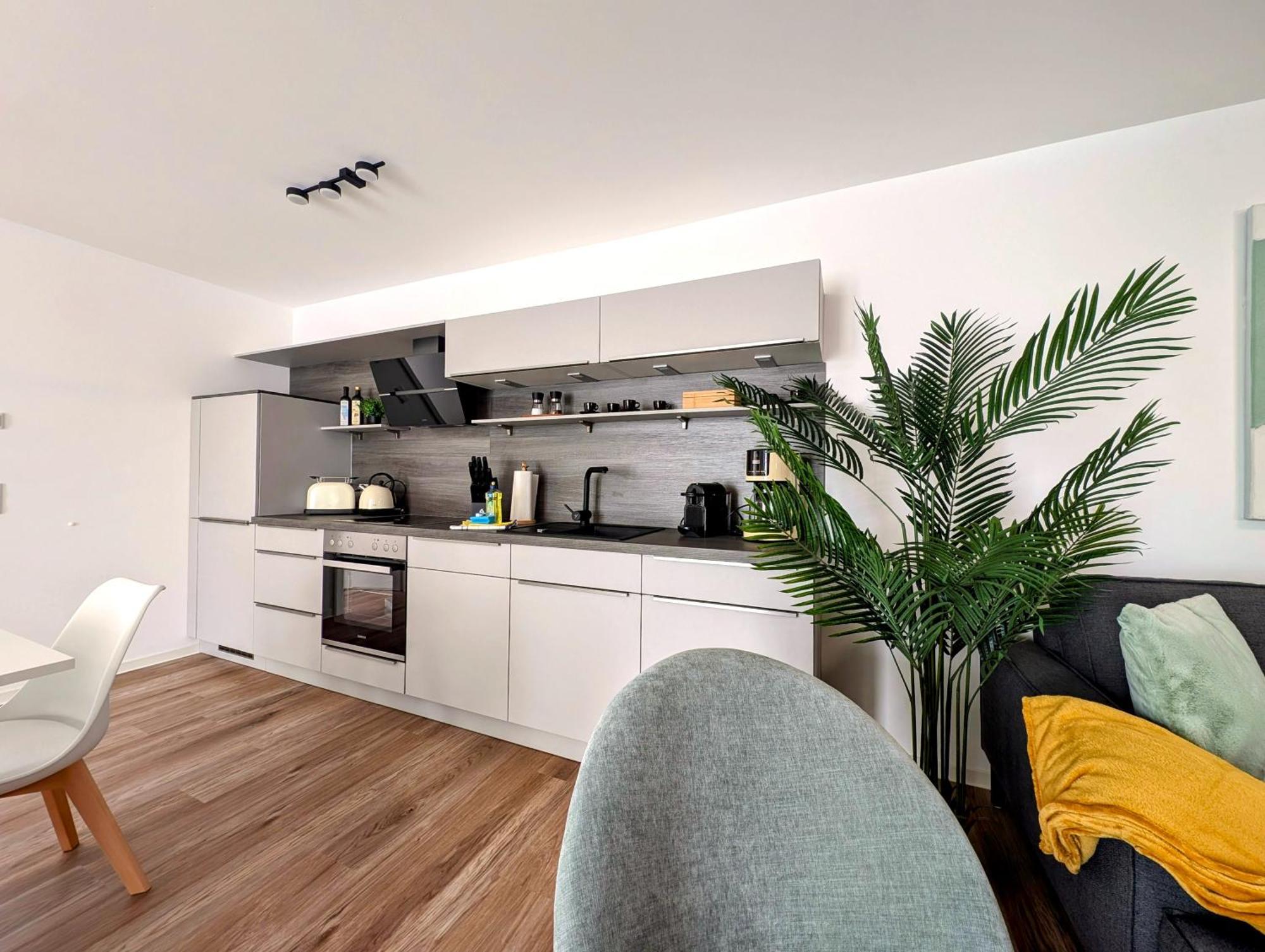 Bohnapartments - Nordkap-Suiten - Gratis Parkplatz - Moderner Neubau - Erdgeschoss - Fussbodenheizung إرفورت المظهر الخارجي الصورة