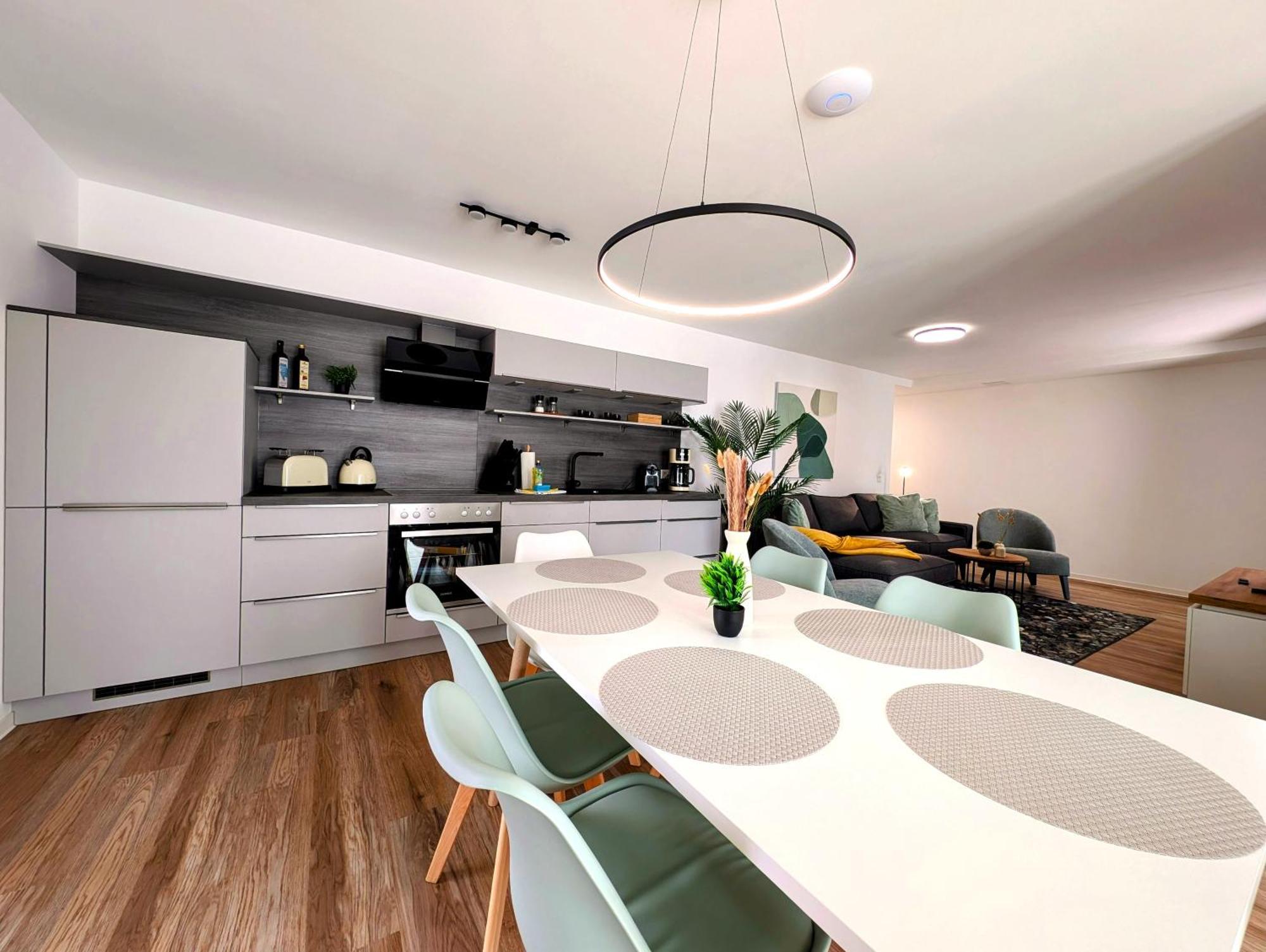 Bohnapartments - Nordkap-Suiten - Gratis Parkplatz - Moderner Neubau - Erdgeschoss - Fussbodenheizung إرفورت المظهر الخارجي الصورة