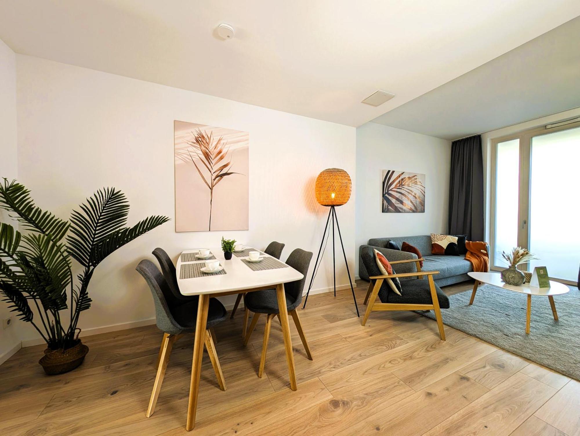 Bohnapartments - Nordkap-Suiten - Gratis Parkplatz - Moderner Neubau - Erdgeschoss - Fussbodenheizung إرفورت المظهر الخارجي الصورة